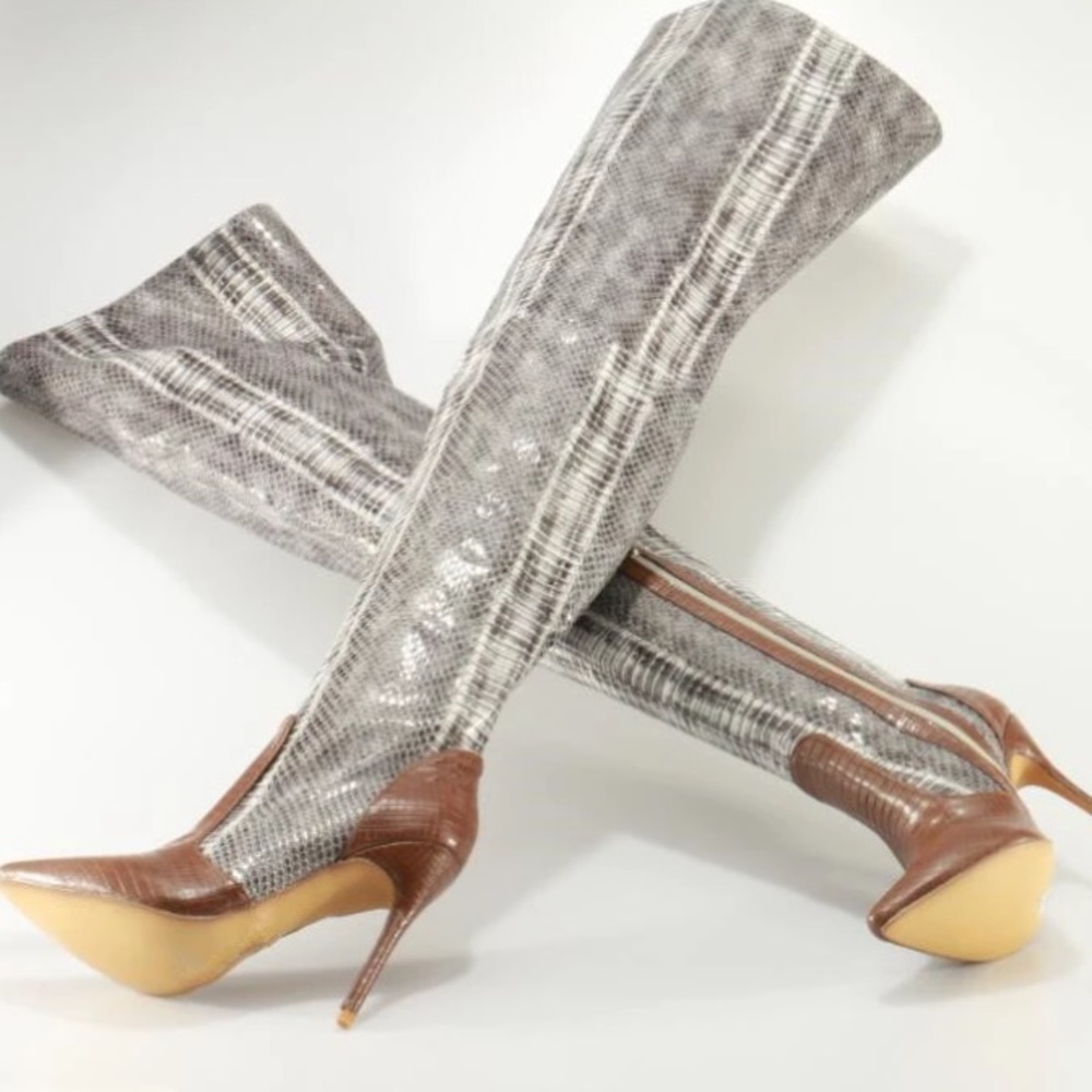 🐍Snake Print🐍 Thigh High Boots